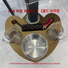 가정용 상업용 기둥 기둥형 카페 가구 테이블 설치 제품 식탁 실내 재떨이 바 다용도, 10.L18 골드커피 하트 재떨이2 특대