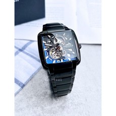 KENNETH COLE 紐約設計師品牌透視鏤空方型機械男錶 KCWGY0046503