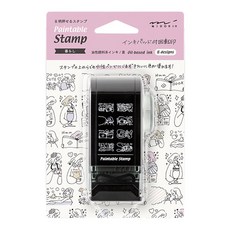 日本MIDORI 迴轉印章 轉盤式手帳印章 明進文房具, 1個, 生活