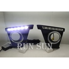 RUN SUN 車燈 豐田 14 15 16 ALTIS 11代 LED 日行燈 鍍鉻一字型, 1個