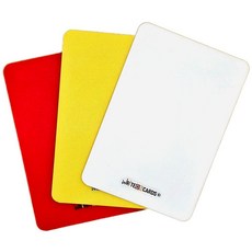 WriteOnCards.com WRITEonCARDS 축구용 재기록 가능한 심판 카드: 레드 옐로우 화이트 (AR) 오픈 카드 129704 8467540099