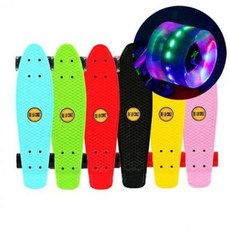 크루져 보드 LED 스케이트 숏보드 페니보드 56cm 크루져보드 스케이트보드 (Araium), 03 A.핑크