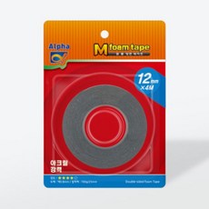 [M시리즈] 폼양면테이프 강력 12mmx4M(아크릴폼0.8T)(낱개), [2044650]옵션없음, 상세설명 참조, [2044650]옵션없음