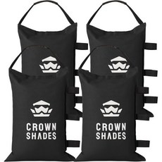 크라운 쉐이드 캐노피 다리용 샌드백120파운드 무게용 샌드백 팝업 텐트 백 블랙채우지 않음 호환, Black, 120lbs