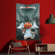 헤비 록 밴드 플래그 폴리 에스터 디지털 인쇄 배너 침실 벽 예술 야외 태피스트리 장식, 1개, 4. KK1055