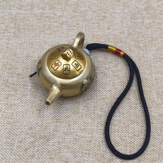 黃銅茶壺 迷你手把玩 轉轉工藝品 招財擺飾 龍鳳設計 麻將桌上裝飾 傳統工藝 精緻小茶壺+銅把把壺轉轉+精編黑繩