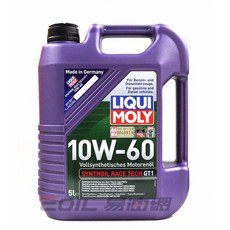 【易油網】LIQUI MOLY GT1 10W60 合成機油 5L 力魔 油壓穩定 #8909, 1個