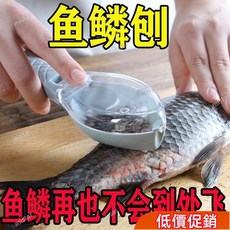 店長推薦 魚鱗刨刮魚鱗神器手動帶蓋魚鱗刨家用去魚鱗魚鱗刀打鱗殺魚不傷手 QreX112, 新款魚鱗刨萌芽綠+掛鉤,五福臨門5個裝, 1個