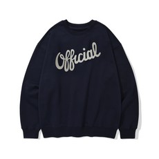 카네이테이 OFFICIAL 레터링 EMBROIDERED CREWNECK (NAVY)
