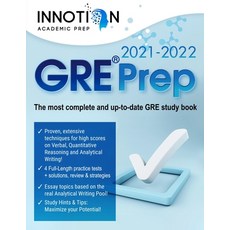 (영문도서) GRE Prep 2021 2022: The most complete and up-to-date GRE study book! 4 Full-Length practice t... Paperback, Independently Published, English, 9798596315752