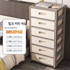 서랍형 와이드 수납장 두꺼운 선반 옷장 다용도 거실 대형 수납장, 1단, 35cm 밀크커피 보증형 3층