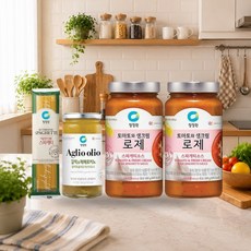 청정원 파스타소스 로제 600g 2개 + 알리오올리오 360g 1개 + 스파게티면 500g 1개