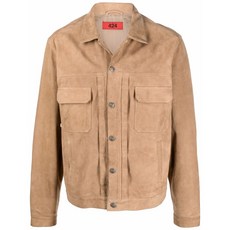 424 버튼 업 가죽 재킷