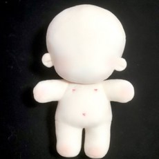 10cm 胖胖體 素體棉花娃娃 DIY無臉娃娃, 胖胖體（有刺繡）,10cm, 1個
