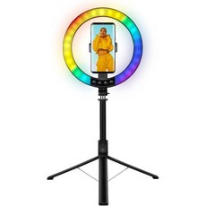 로지링크 LED 링 필라 조명 셀카봉 및 삼각대 25cm W128291208 포함 검은색, 로지링크 LED 링 필 라이트 셀카봉 및 삼각대 25c