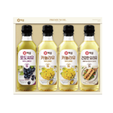 CJ 백설 포도씨유, 500ml, 4개