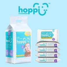 Hoppi 超薄輕巧黏貼型拉拉褲/尿布 褲型紙尿褲, 1個, 超商限6袋【濕紙巾隨身包 (5包/袋)】