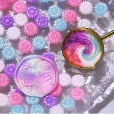 봉투 봉인 스탬프 왁스 알 초대장 혼합색상 100개 1팩, 1개, 12