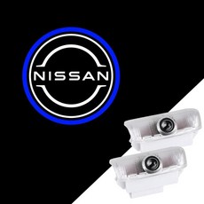 무선 문짝 웰컴 라이트 레이저 프로젝터 자동차 니스모 패트롤, 5. white-blue (Nissan), 1개
