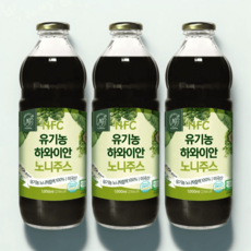하와이안 노니 주스 3L 비농축 과즙 NFC 유기농, 1L