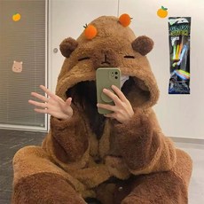 유니엔젤 인싸템 (야광봉포함) 카피바라 동물잠옷 빅사이즈 루즈핏