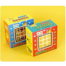 (現貨） 韓國pokemon 寶可夢〰 角色印花 魔術方塊 益智玩具 益智遊戲 桌遊 皮卡丘 兒童玩具, 1個, 包裝顏色隨機，內容物款式一樣, 隨機