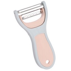 雙功能削皮刀，不鏽鋼刀片，靈活刀頭設計，人體工學手柄，多功能刨絲器, 01.雙功能削皮刀-不挑, 1個