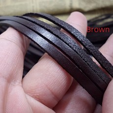 슬림한 3MM 납작 구두끈 납작끈 1개 에이치플러스몰 단화 스니커즈 하프클럽 인솔 워커용, 4X2mm brown