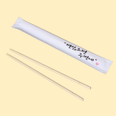 그린우드 맛있으면 일회용 둥근 대나무 젓가락 1000개, 1개