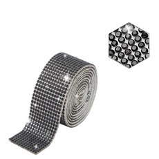 큐빅테이프2p(91cm) 장식 스티커 꾸미기 큐빅 테이프, 블랙(2.5x91cm)2p