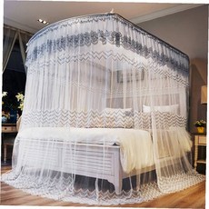 길이조절 침대 사각 모기장 침대모기장 캐노피모기장 모기차단