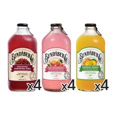분다버그 버건디 크리밍소다4 핑크자몽4 망고4, 12개, 375ml