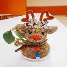 루돌프 토피어리재료 미니화분 체험학습 공기정화, 1개