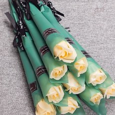 향기 나는 비누 꽃다발 장미 모양 선물 세트 기념일 생일 감사 선물 인테리어, 1개, 한송이 장미(10개 한다발) 체리핑크