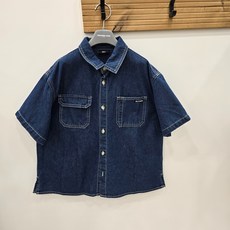 레노마키즈 사이드트임오버핏데님셔츠 2421B301_SH