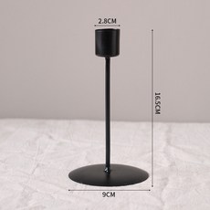 인테리어촛대 분위기촛대 촛대 감성 인테리어 1 조각 간단한 철 촛불 저녁 식사 테이블 장식, [03] Black short, 1개, 3)Black short