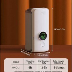 充電款奶瓶保溫套便攜式可調溫嬰兒暖奶器USB無線寶寶調外帶奶器, 1個, 白色溫奶器:1個