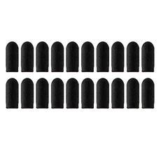 40pcs 모바일 게임 손가락 끝 장갑 Sweatproof Anti-slip 터치 스크린 손가락 슬리브 게이머를위한 통기성, 07 Black-20pcs
