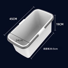 拖把桶長方形家用大號拖布清潔桶海綿擠水塑料洗車拖把桶單桶, 1個