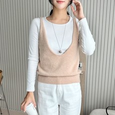 온나핏 플리 크롭 니트 베스트 SD-241006