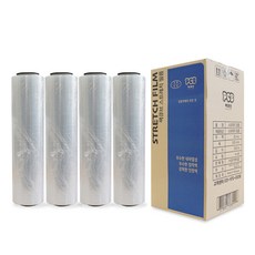 팩큐브 스트레치필름 공업용랩 화물 포장용 P10(두께 10mic), 4개