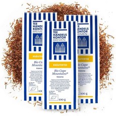 TEE HANDELSKONTOR BREMEN 고품질 느슨한 루이보스 허브티 유기농 케이프 산맥 | 품질 및 전통 생산 방식 레드 버스 티 브레멘 1팩 100g, 3 Packungen, 300.0