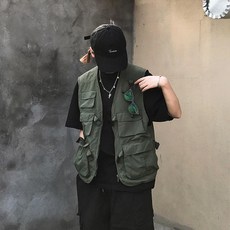 스노우보드 조끼 후드 방수 더블 카키 상의 블랙 참고, 아미그린