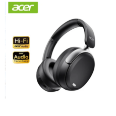 Acer OHR516 ANC 무선 헤드폰 48dB 소음 차단 LDAC Bluetooth 5.4 오버이어 헤드셋 - 박스불량, 박스불량 Black