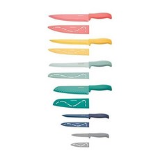 125782 Farberware - 5272030 레진 커틀러리 세트 모음 파스텔 쿨 12피스, 8" (12 Piece)