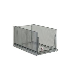 【開發票/統編】衣櫃收納箱 內衣褲襪子收納盒 分隔收納盒 抽屜收納 收納箱 免安裝衣柜分層隔板衣物整理隔斷柜子收納神器家用teddy6, 透明灰小號（長48寬27高25）, 1個