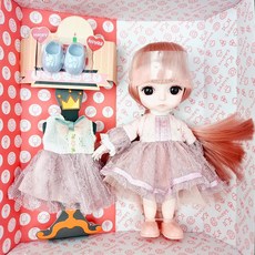 쁘띠 사리엘 의상실 16cm 미니 구체 관절 인형 미니돌 사람인형 베이비돌 여아 선물, 07.핑키, 1개