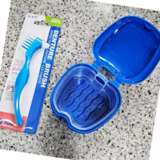 틀니케이스 보관함 세척통 틀니칫솔, 투헤드 칫솔