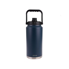 Oasis 3.8L真空保溫瓶，不鏽鋼大容量保溫壺，保冷保溫24小時，附提把方便攜帶, 深藍, 1個, 3800ml