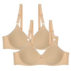 엘라운지 베이직 몰드 노와이어 브라 2매세트